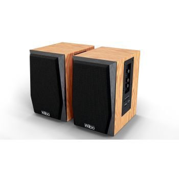 Wiibo Neo 50 Altavoces Estantería Bluetooth Activos 50W. Pareja Nogal
