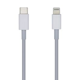 Cable Lightning Aisens A102-0442/ Lightning Macho - USB Tipo-C Macho  1m color Blanco