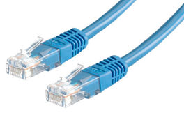 LATIGUILLO RJ45 5 M. CAT.5E UTP  AWG26 COBRE AZUL ROLINE