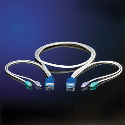 CABLE KVM 1,8 M.   TECL. 2XMD6M/RATON 2XMD6M/ MONITOR HDB15M-HDB15H ROLINE