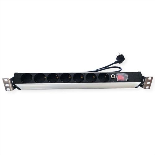 Regleta  19 1UH, PDU 7 - way Socket, 45º with overload protector, 2m  Value
