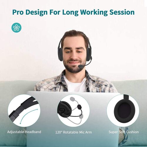 Auriculares para PC, USB, estéreo, con micrófono de cancelación de ruido y control de volumen, auriculares Skype para centros de llamadas de negocios
