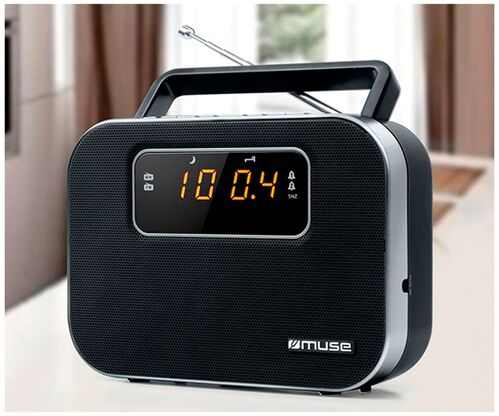 Radio despertador portátil