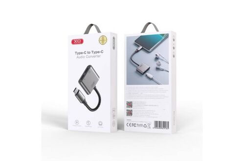 Convertidor USB Tipo C a audio Tipo C + carga Tipo C