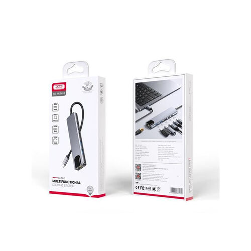 Docking Station Tipo C, HDMI 4K2/USB 3.0/USB 2.0/ 2 TIPO C/ RJ45, 15 CMS
