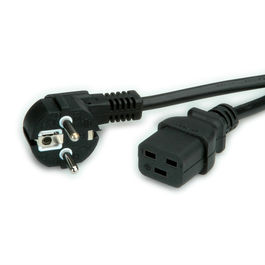 CABLE DE ALIMENTACION SCHUKO , IEC320 - C19 16A , NEGRO , 2,0 METROS VALUE