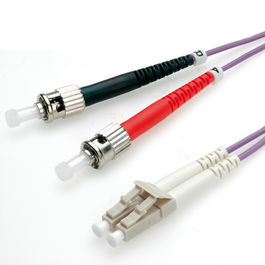CABLE FIBRA OPTICA 5 M DUPLEX MULTIMODO  50/125", LC-ST, OM4, VIOLETA VALUE