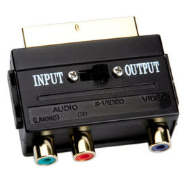 ADAPTADOR AUDIO/VIDEO EUROCONECTOR 21 PINES M/ RGB  3XRCA (RGB) CON INT, IN/OUT